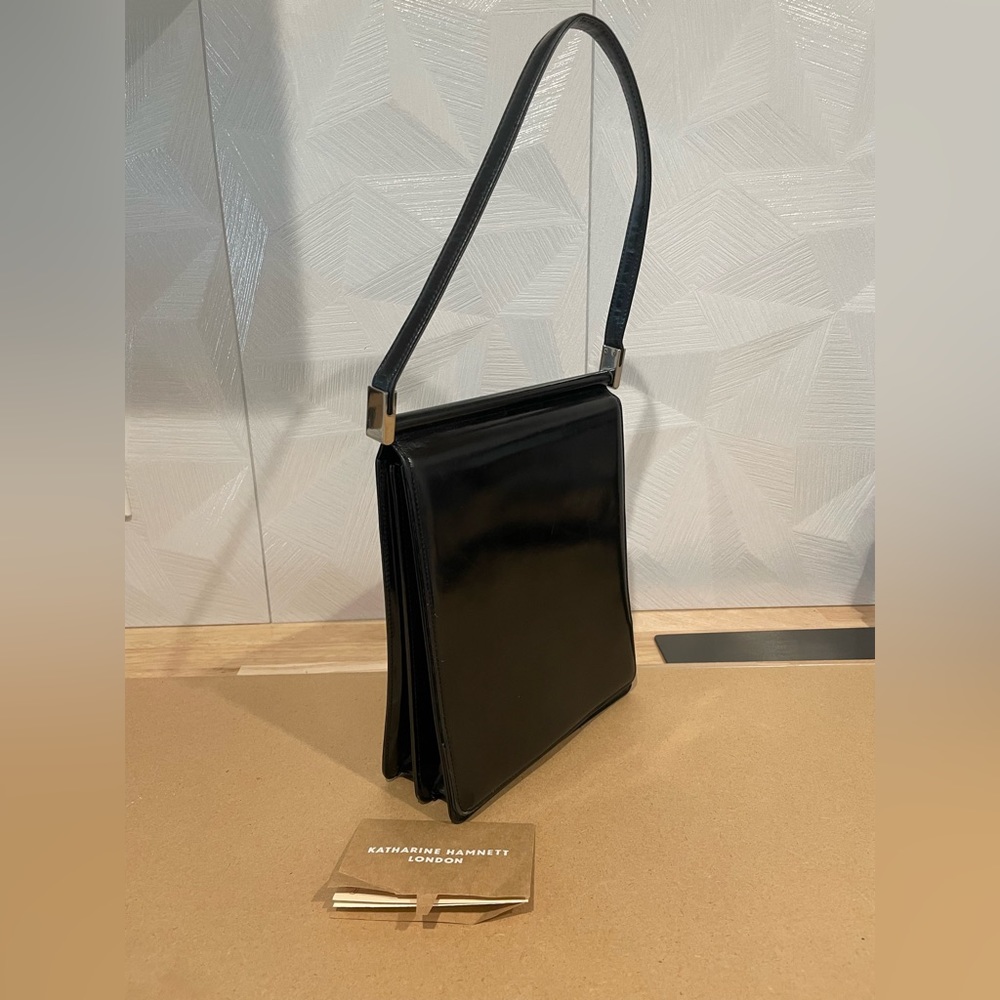 Katharine Hamnett vintage 90s Y2K leather modern bag rare